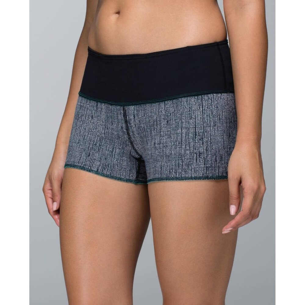 Lululemon Water Bound Short Low Rise Water Run Athletic
Shorts Sz 6 Gray Blue
